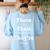 Vocabulary Police Their There They'Re English Teacher Women's Sweatshirt Back Print Light Blue