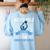 Water Polo Because It's Fun To Drown Your Friends Waterpolo Women's Sweatshirt Back Print Light Blue