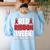 We Wear Red For Red Ribbon Week Awareness Mothers Teachers Women's Sweatshirt Back Print Light Blue We Wear Red For Red Ribbon Week Awareness Mothers Teachers Women's Sweatshirt Back Print Light Blue