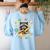 Weird Teachers Build Character Raccoon Colourful Floral Women's Sweatshirt Back Print Light Blue Weird Teachers Build Character Raccoon Colourful Floral Women's Sweatshirt Back Print Light Blue