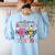 Welcome Back To School 2024 Teachers Students First Day Women's Sweatshirt Back Print Light Blue Welcome Back To School 2024 Teachers Students First Day Women's Sweatshirt Back Print Light Blue