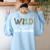 Wild About 4th Grade First Day Of School Teacher Student Women's Sweatshirt Back Print Light Blue Wild About 4th Grade First Day Of School Teacher Student Women's Sweatshirt Back Print Light Blue