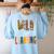 Wild About Learning Teacher Back To School Teaching Women's Sweatshirt Back Print Light Blue Wild About Learning Teacher Back To School Teaching Women's Sweatshirt Back Print Light Blue