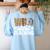 Wild About Teaching Teacher Teaching Back To School Women's Sweatshirt Back Print Light Blue Wild About Teaching Teacher Teaching Back To School Women's Sweatshirt Back Print Light Blue