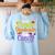 Will Trade Students For Candy Teacher Halloween Costume Women's Sweatshirt Back Print Light Blue Will Trade Students For Candy Teacher Halloween Costume Women's Sweatshirt Back Print Light Blue