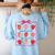 Women Second Grade Is My Jam Strawberry First Kids Teacher Women's Sweatshirt Back Print Light Blue Women Second Grade Is My Jam Strawberry First Kids Teacher Women's Sweatshirt Back Print Light Blue