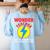Wonder Teacher Costume Shirt Teacher Halloween Costume Men Women Women's Sweatshirt Back Print Light Blue Wonder Teacher Costume Shirt Teacher Halloween Costume Men Women Women's Sweatshirt Back Print Light Blue