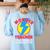 Wonder Teacher Costume Shirt Teacher Halloween Costume Tee Women's Sweatshirt Back Print Light Blue Wonder Teacher Costume Shirt Teacher Halloween Costume Tee Women's Sweatshirt Back Print Light Blue