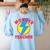 Wonder Teacher Teacher Halloween Tshirt Women's Sweatshirt Back Print Light Blue