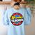 Wonder Teacher Super Woman Power Superhero Back To School Women's Sweatshirt Back Print Light Blue