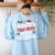 Xmas Lighting Santa's Favorite Math Teacher Christmas Women's Sweatshirt Back Print Light Blue Xmas Lighting Santa's Favorite Math Teacher Christmas Women's Sweatshirt Back Print Light Blue