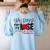 Y'All Gonna Make Me Lose My Mind Up Here Teacher Women's Sweatshirt Back Print Light Blue Y'All Gonna Make Me Lose My Mind Up Here Teacher Women's Sweatshirt Back Print Light Blue