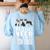 Yes I Really Do Need All These Boston Terriers Women's Sweatshirt Back Print Light Blue
