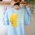 Yoga Meditation Buddha Yoga Teacher T-Shirt Women's Sweatshirt Back Print Light Blue