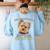 Yorkshire Terrier Yorkie Dog Professional Human Trainer Women's Sweatshirt Back Print Light Blue
