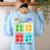 What Zone Are You In How Are You Feeling Teacher Women's Sweatshirt Back Print Light Blue What Zone Are You In How Are You Feeling Teacher Women's Sweatshirt Back Print Light Blue