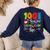 100 Days Of Living That 2nd Grade Life Boy Girl Teacher Women's Sweatshirt Back Print Navy