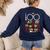 100 Days Of Mischief Managed Teacher Kid 100th Day Of School Women's Sweatshirt Back Print Navy