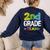 2nd Grade Team T-Shirt 2nd Grade Squad Teacher Women's Sweatshirt Back Print Navy