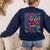 3rd Grade Typography Team Third Grade Teacher Back To School Women's Sweatshirt Back Print Navy