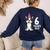 6 Years Old Birthday Boston Terrier Dog Lover 6th Party Kid Women's Sweatshirt Back Print Navy