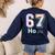 67 Ho Holmium Science Teacher Elements Table Six Seven Meme Women's Sweatshirt Back Print Navy