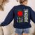 American Flag Camouflage Teacher Patriotic 4th Of July Women's Sweatshirt Back Print Navy