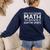 The Answer Is Adaptive Sports Math Teacher Student Men Women Kids Women's Sweatshirt Back Print Navy