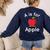 A Is For Apple Toddler Kindergarten Preschool Teacher Women's Sweatshirt Back Print Navy