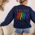 Art Teacher For Women Art Teacher Clothes Women's Sweatshirt Back Print Navy