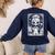 Artist Tarot Card Skeleton Painter Art Teacher Witchy Women's Sweatshirt Back Print Navy