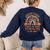 Assistant Teacher Rainbow Leopard Halloween Teacher Women's Sweatshirt Back Print Navy