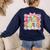 Back To School Kindergarten Preppy Teacher Girl Women's Sweatshirt Back Print Navy