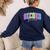 Back To School Neon Checkered Second Grade Colorful Teacher Women's Sweatshirt Back Print Navy