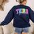 Back To School Neon Checkered Third Grade Colorful Teacher Women's Sweatshirt Back Print Navy Back To School Neon Checkered Third Grade Colorful Teacher Women's Sweatshirt Back Print Navy