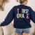 Back To School Third Grade Teacher First Day Of 3rd Grade Women's Sweatshirt Back Print Navy