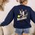 Ballaholic Boston Terrier Dog Chasing Bostie Ball Women's Sweatshirt Back Print Navy