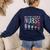 Battery Life Of A Nurse School Teacher Appreciation Women's Sweatshirt Back Print Navy Battery Life Of A Nurse School Teacher Appreciation Women's Sweatshirt Back Print Navy