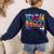Battery Life Of a Teacher Shirt Thanksgiving Teacher Women's Sweatshirt Back Print Navy