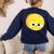 The Big Cheese Good Egg Teacher Halloween Costume Food Group Women's Sweatshirt Back Print Navy
