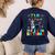 My Birthday Colorful Costume Boston Terrier Party Women's Sweatshirt Back Print Navy
