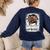 Bleached Teacher Para Life Paraprofessional Cute Messy Bun For Men Women Girls Kids Women's Sweatshirt Back Print Navy