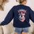 Boston Terrier 4th Of July US Merica Bostie Dog Patriotic For Men Women Kids Women's Sweatshirt Back Print Navy