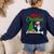 Boston Terrier Christmas Tree Lights Xmas Dog Lover Women's Sweatshirt Back Print Navy