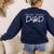 Boston Terrier Dad Dog Breed Daddy Owner Puppy Father Papa Men Women Women's Sweatshirt Back Print Navy