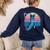 Boston Terrier Dad Retro Women's Sweatshirt Back Print Navy