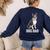 Boston Terrier Dog Dad Boston Terrier Dog Lovers Women's Sweatshirt Back Print Navy