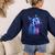 Boston Terrier Dog For a Boston Terrier Mom Women's Sweatshirt Back Print Navy