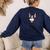 Boston Terrier Dog In The Pocket Boston Terrier For Men Women Girls Kids Women's Sweatshirt Back Print Navy