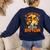 My Boston Terrier Dog Rides Shotgun Witch Halloween Men Women Women's Sweatshirt Back Print Navy